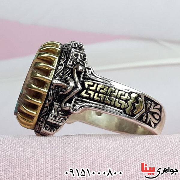 انگشتر فیروزه نیشابوری زیبا و درجه یک _کد:33767