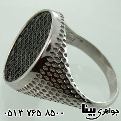 انگشتر عقیق سیاه (اونیکس) میکرو مردانه