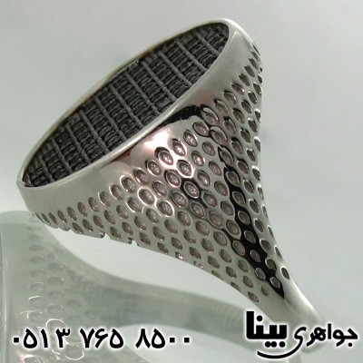 انگشتر عقیق سیاه (اونیکس) میکرو مردانه