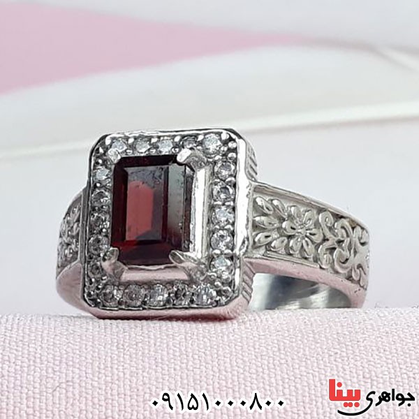 انگشتر یاقوت گارنت بسیارخاص و خوشرنگ مردانه _کد:33825