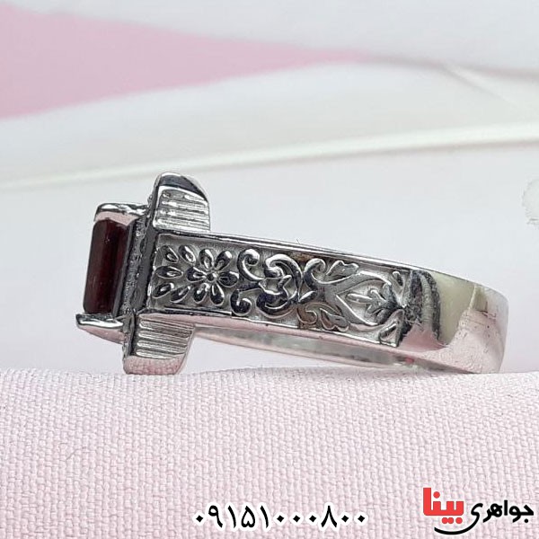انگشتر یاقوت گارنت بسیارخاص و خوشرنگ مردانه _کد:33825