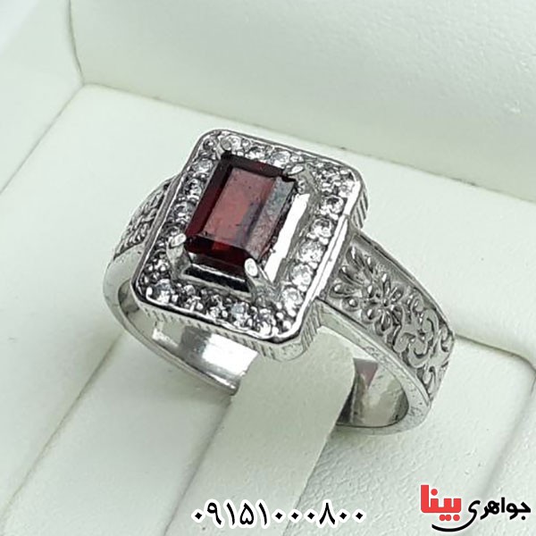 انگشتر یاقوت گارنت بسیارخاص و خوشرنگ مردانه _کد:33825
