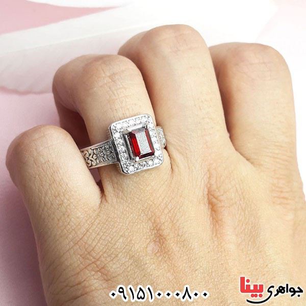 انگشتر یاقوت گارنت بسیارخاص و خوشرنگ مردانه _کد:33825