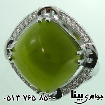 انگشتر سنگ ماه (مون استون) درشت زنانه