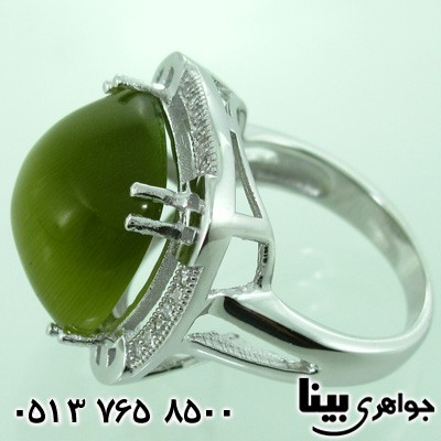 انگشتر سنگ ماه (مون استون) درشت زنانه