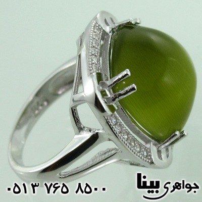 انگشتر سنگ ماه (مون استون) درشت زنانه