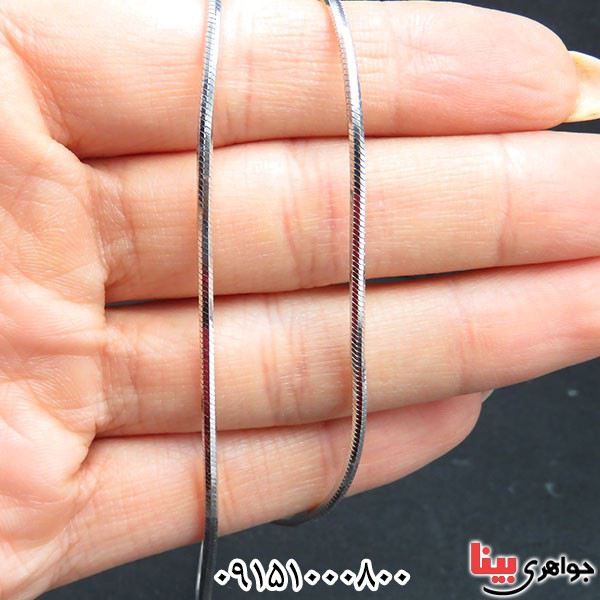 زنجیر نقره آب رودیوم 45 سانتی _کد:33844