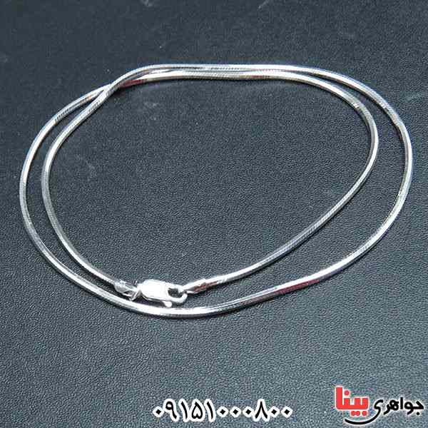 زنجیر نقره آب رودیوم 50سانتی _کد:33845