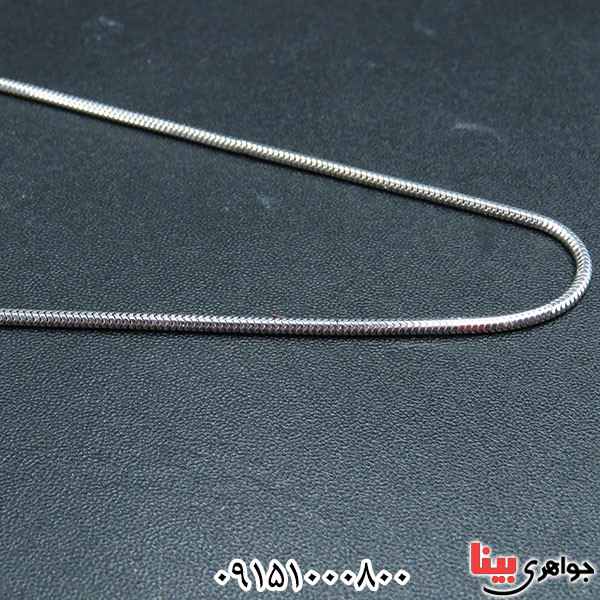 زنجیر نقره آب رودیوم 45 سانتی _کد:33847