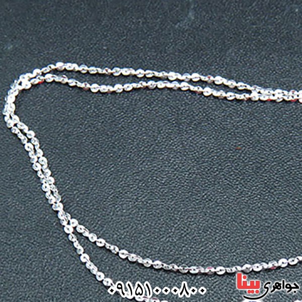 زنجیر نقره آب رودیوم 50 سانتی _کد:33851