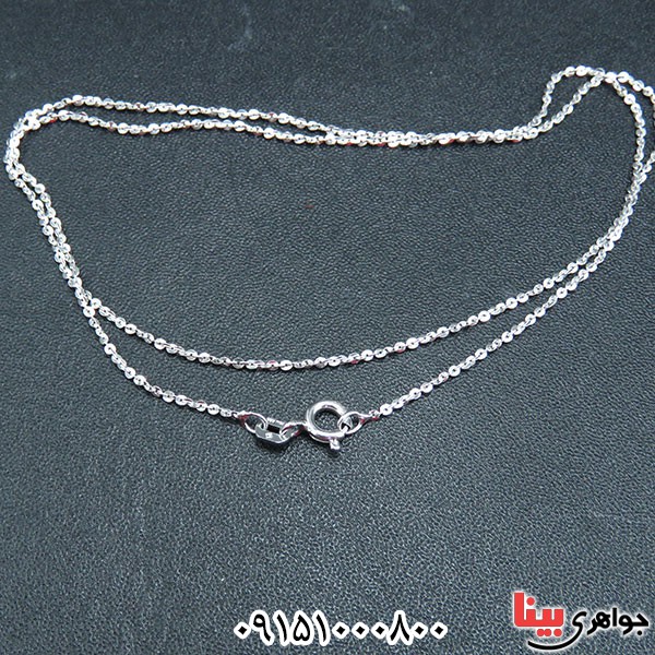 زنجیر نقره آب رودیوم 50 سانتی _کد:33851