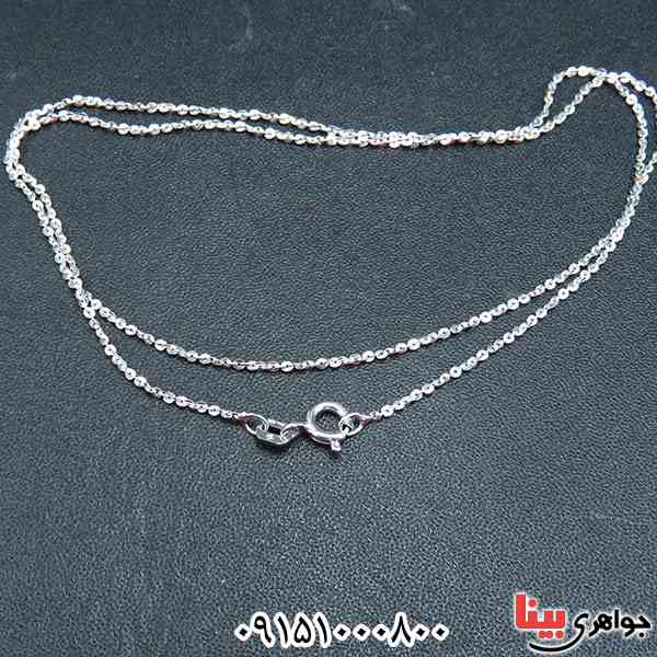 زنجیر نقره آب رودیوم 50 سانتی _کد:33851