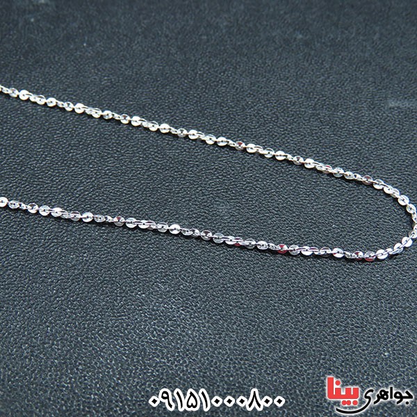 زنجیر نقره آب رودیوم 45 سانتی _کد:33852