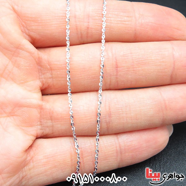 زنجیر نقره آب رودیوم 45 سانتی _کد:33853