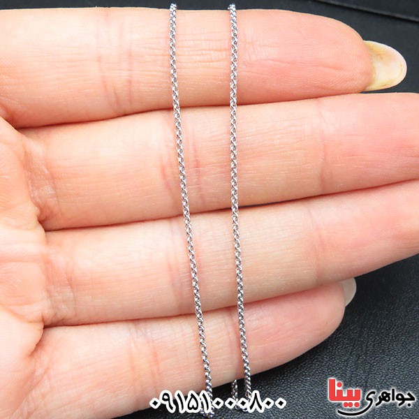 زنجیر نقره آب رودیوم 40 سانتی _کد:33854