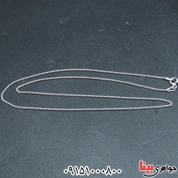 زنجیر نقره آب رودیوم 40 سانتی _کد:33854