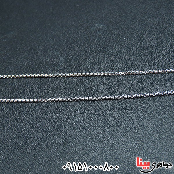 زنجیر نقره آب رودیوم 40 سانتی _کد:33854