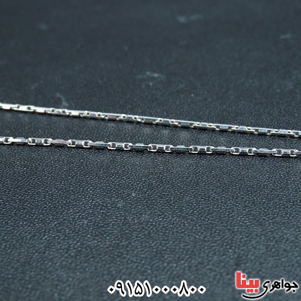 زنجیر نقره آب رودیوم 45 سانتی _کد:33855