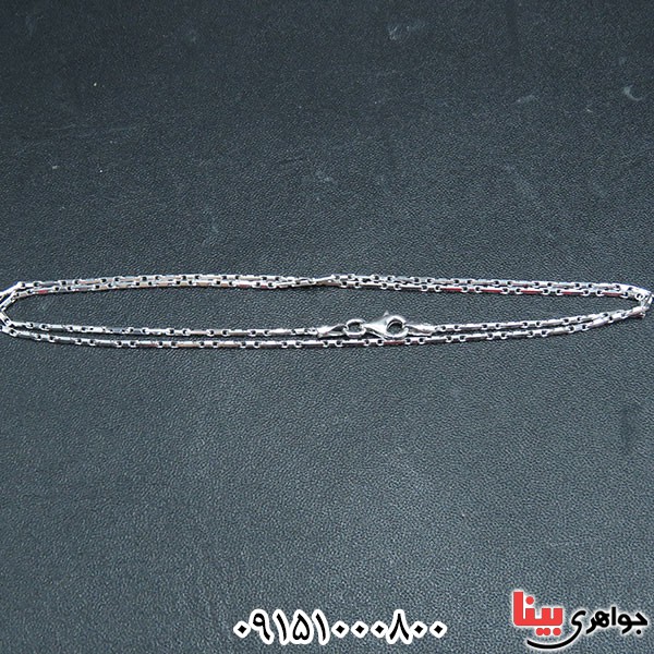 زنجیر نقره آب رودیوم 45 سانتی _کد:33855