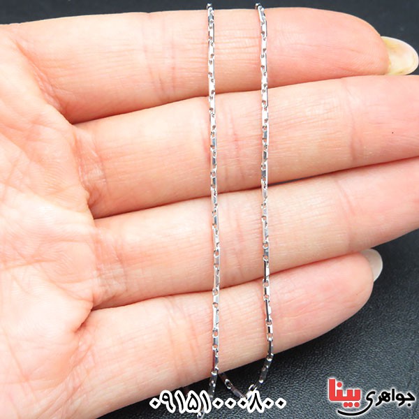 زنجیر نقره آب رودیوم 40 سانتی _کد:33856