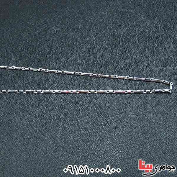 زنجیر نقره آب رودیوم 40 سانتی _کد:33856