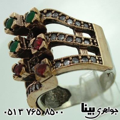 انگشتر جید درشت و سنگین زنانه