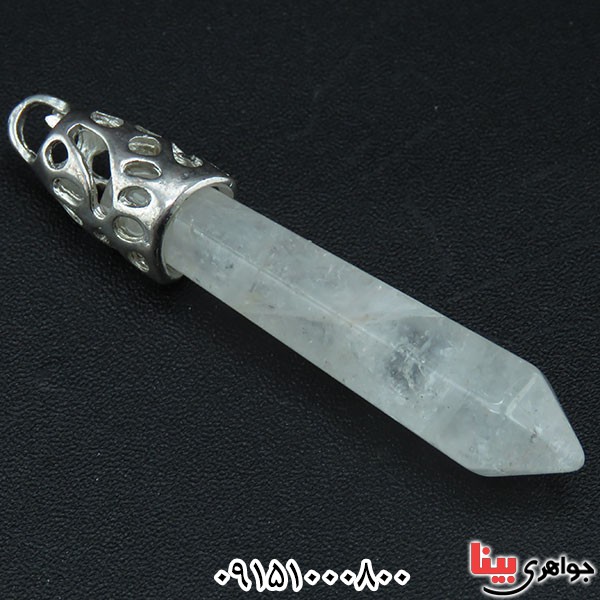 گردنبند کوارتز سفید شکیل _کد:33865