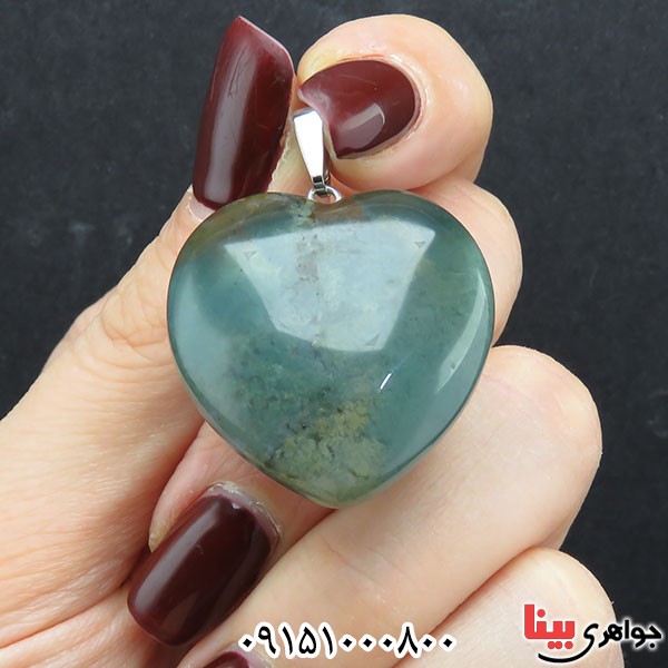 گردنبند عقیق خزه ای  بسیار خاص _کد:33885