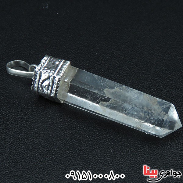 گردنبند کوارتز سفید خوش تراش _کد:33904