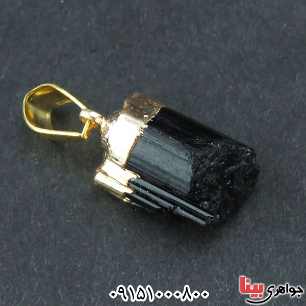 گردنبند تورمالین سیاه ژئود خاص _کد:33907