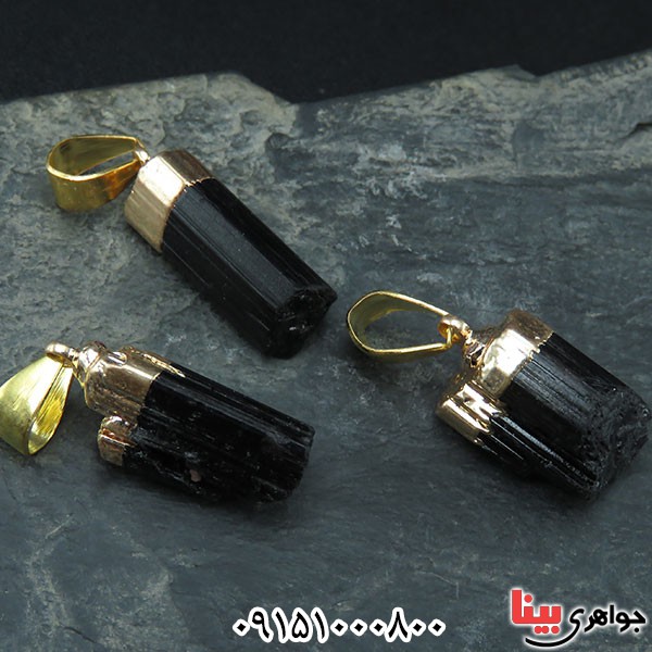 گردنبند تورمالین سیاه ژئود خاص _کد:33907