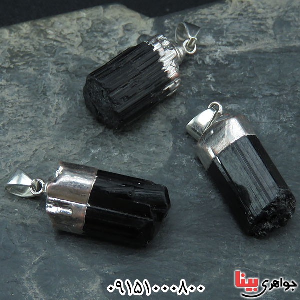 گردنبند تورمالین سیاه ژئود زیبا _کد:33908