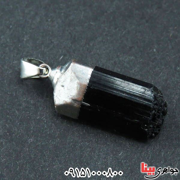 گردنبند تورمالین سیاه ژئود زیبا _کد:33908