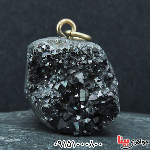 گردنبند کوارتز تیتانیوم ژئود _کد:33911