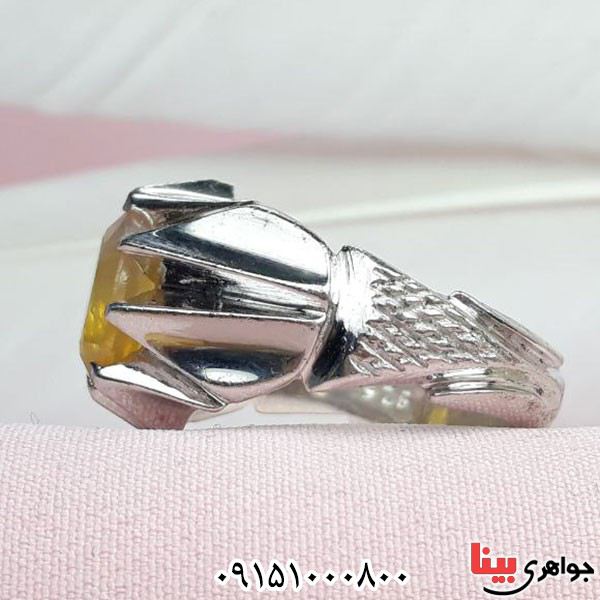 انگشتر یاقوت زرد فاخر و زیبا _کد:33916