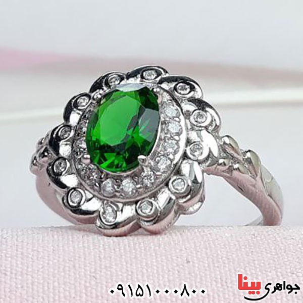 انگشتر اتمی طرح زمرد انگشتر اتمی طرح زمرد