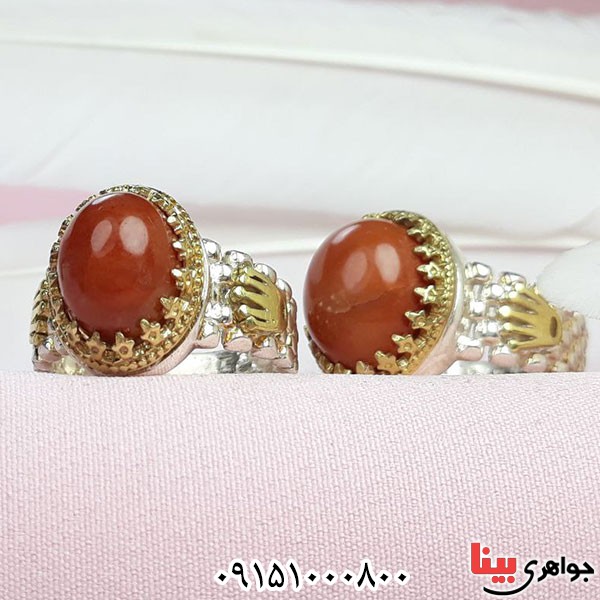 انگشتر دُر حسینی ست زنانه مردانه _کد:33932