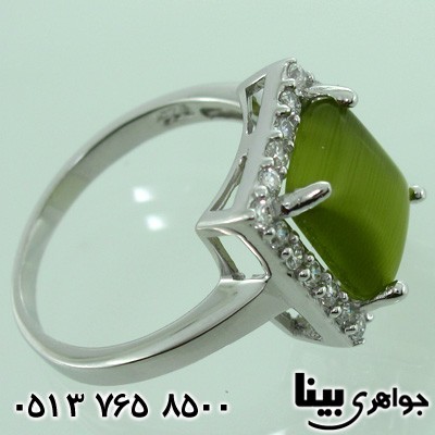 انگشتر سنگ ماه (مون استون) مربعی زنانه