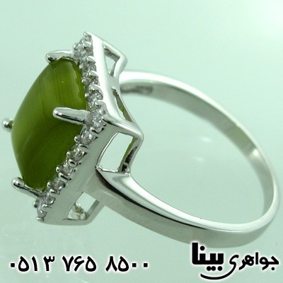 انگشتر سنگ ماه (مون استون) مربعی زنانه
