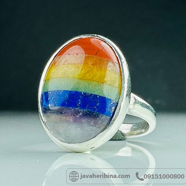 انگشتر هفت چاکرا انرژی درمانی خوشرنگ _کد:33977