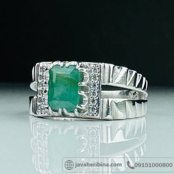 انگشتر زمرد زامبیا بسیار زیبا و خاص _کد:34000