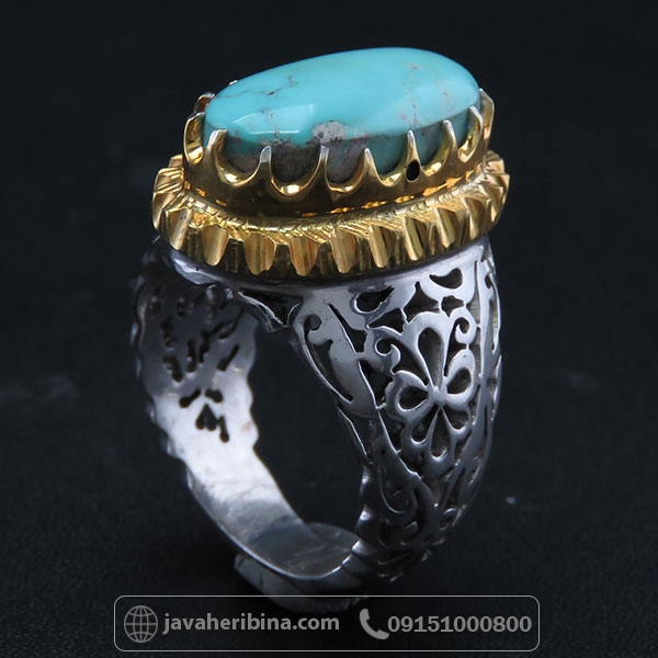 انگشتر نقره نیشابور نقره فاخر و زیبا _کد:34056