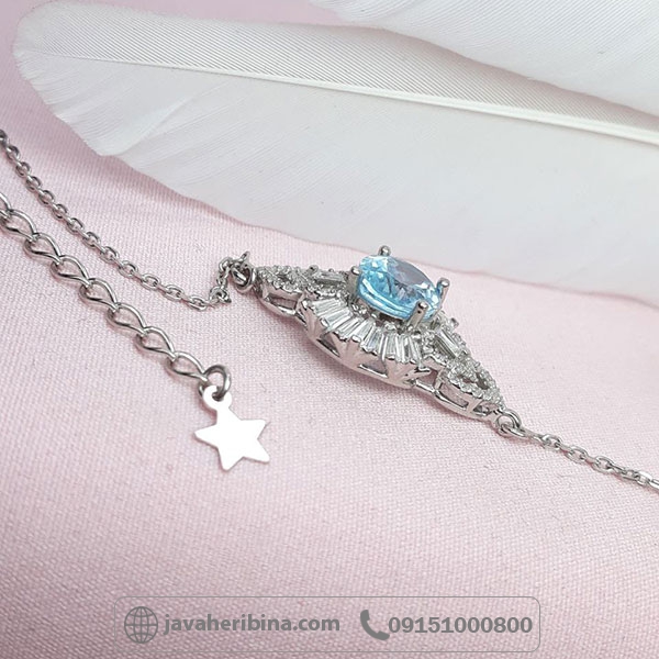 دستبند توپاز نقره بسیار خاص و شیک _کد:34073