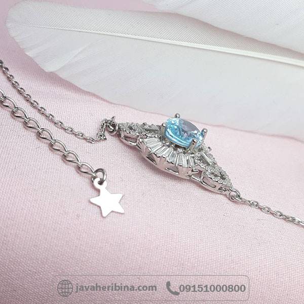 دستبند توپاز نقره بسیار خاص و شیک _کد:34073