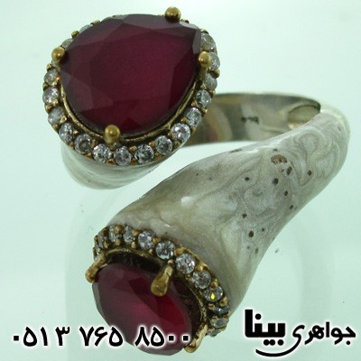 انگشتر جید مینا کاری