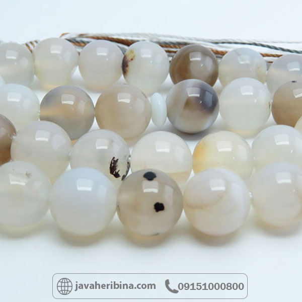 تسبیح عقیق شجری درشت بسیار شیک و زیبا _کد:34134