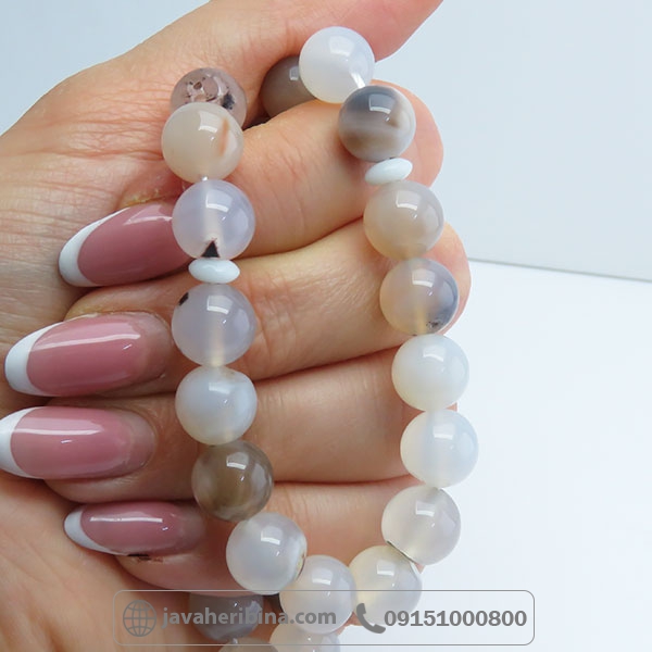 تسبیح عقیق شجری درشت بسیار شیک و زیبا _کد:34134