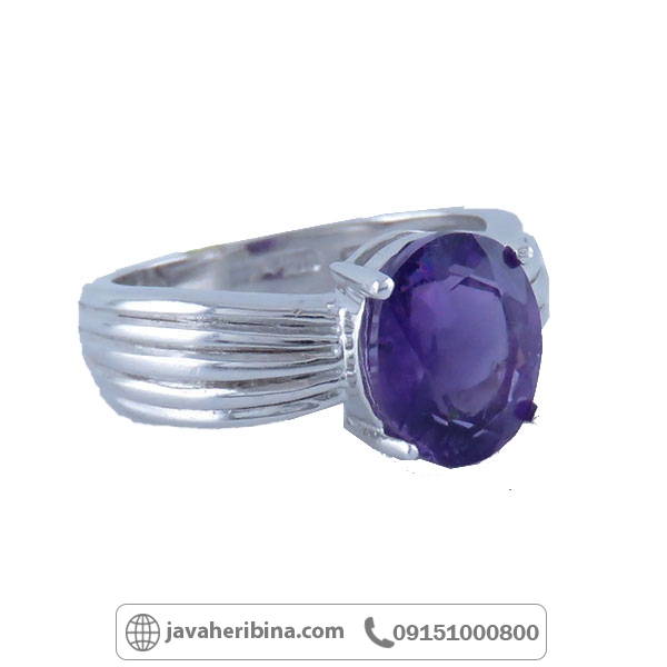انگشتر آمتیست نقره زنانه بسیار زیبا _کد:34175