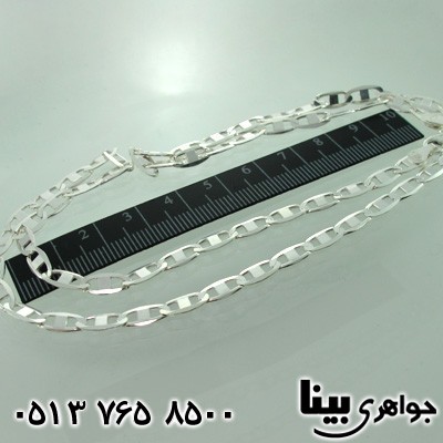 زنجیر نقره طرح تی درشت