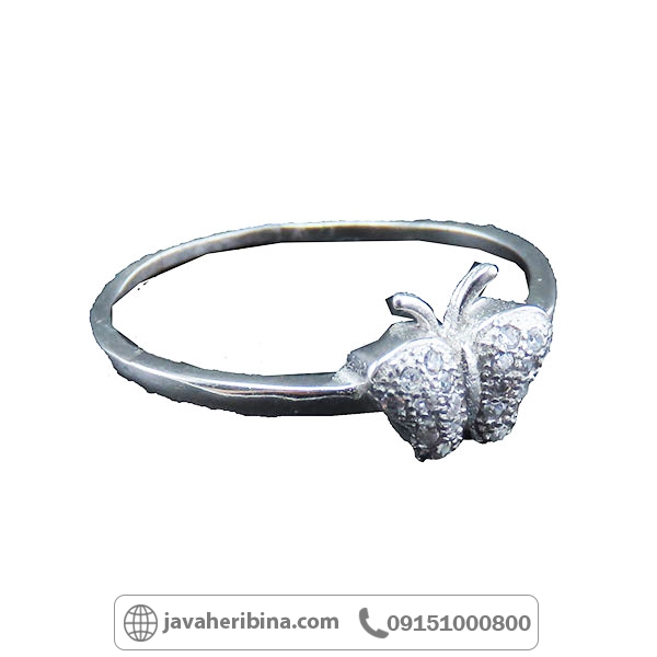انگشتر نقره زنانه طرح پروانه _کد:34197
